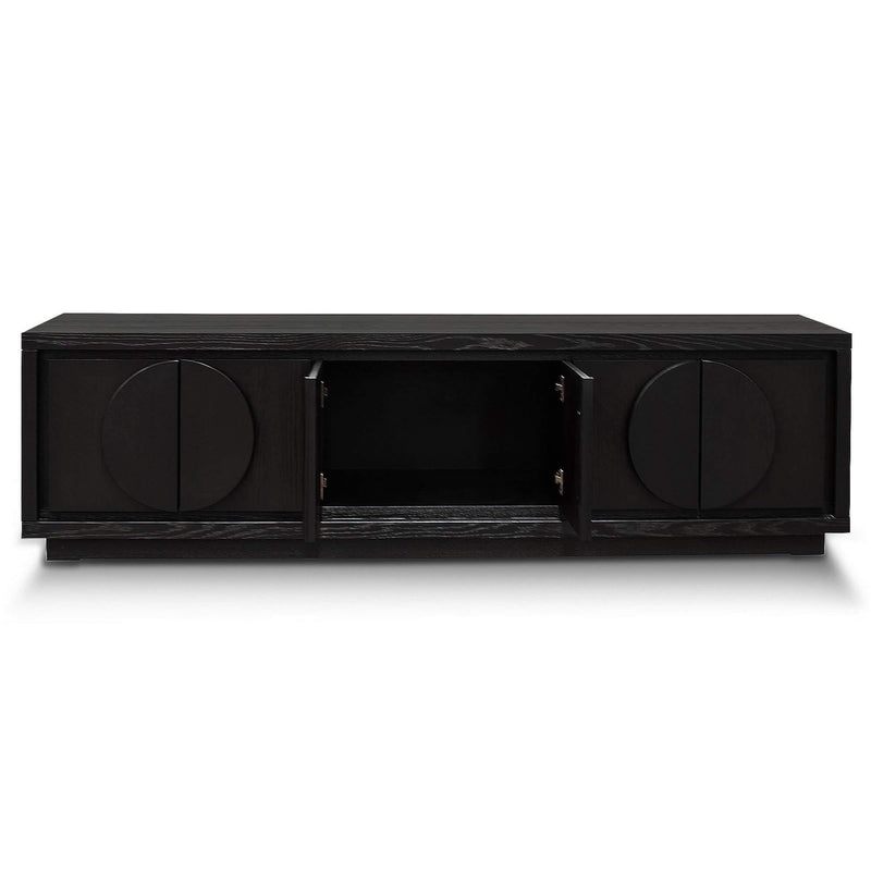 Calibre 2m Entertainment TV Unit - Textured Espresso Black TV2901-VA-Entertainment Units-Calibre-Prime Furniture