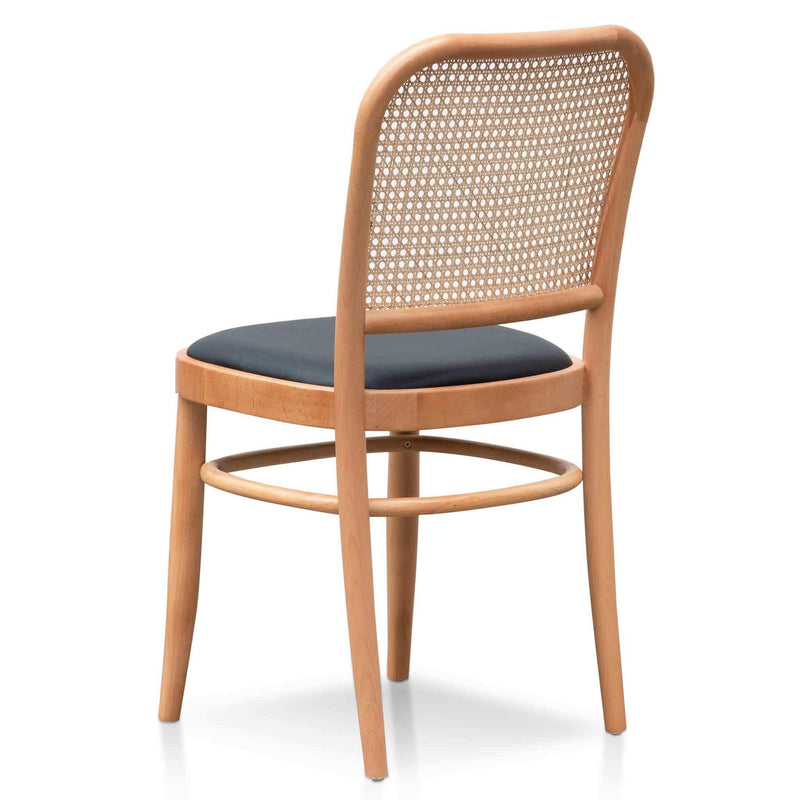 Calibre Black Cushion Dining Chair - Natural Rattan and Frame DC6383-SD-Dining Chairs-Calibre-Prime Furniture