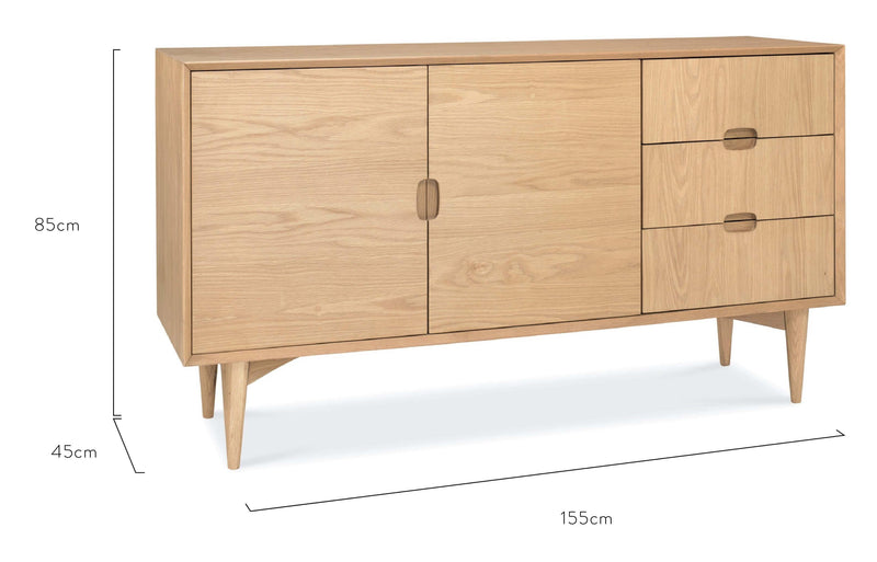Calibre Scandinavian Buffet Cabinet - Natural DT770-VN-Storage Cabinet-Calibre-Prime Furniture