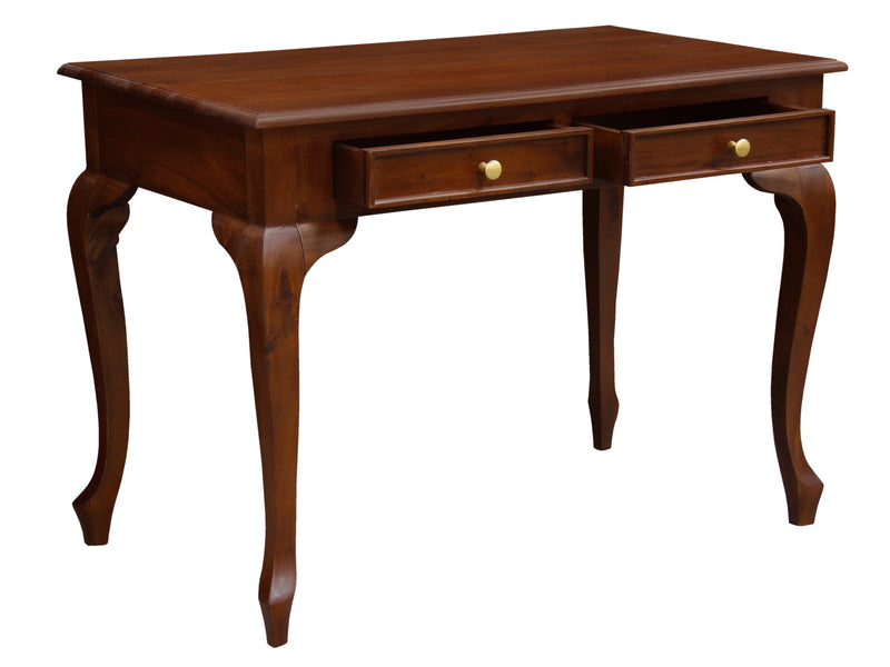 Queen Anne 2 Drawer Desk (Mahogany)-Desks-Centrum Furniture-Prime Furniture