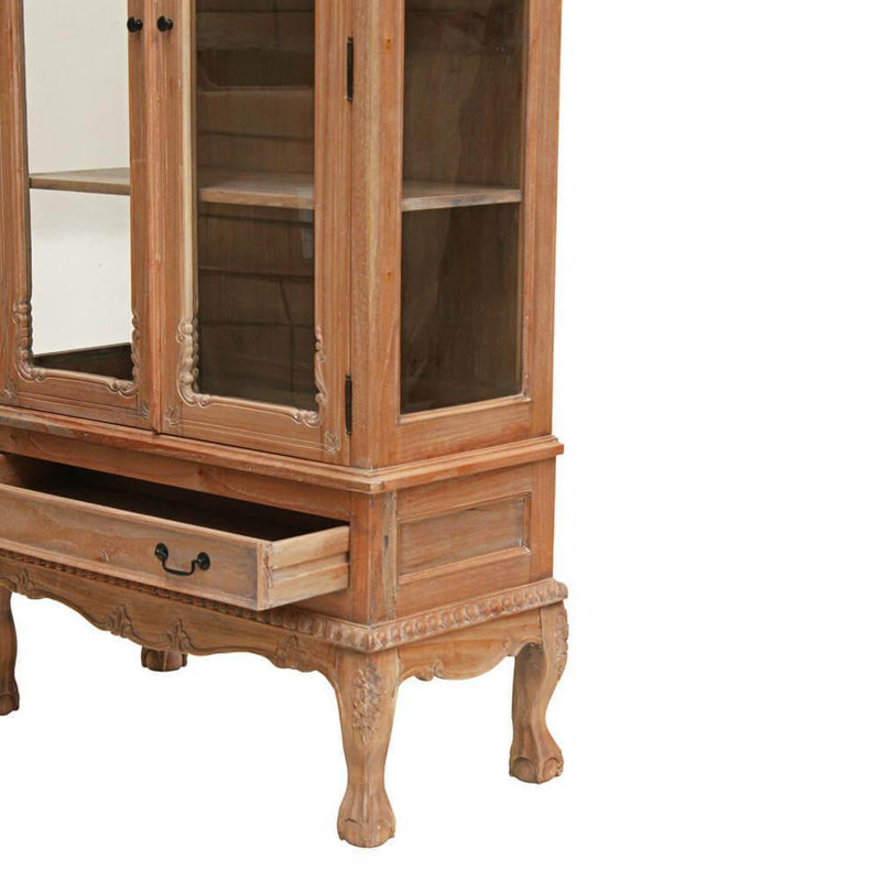 Hudson Furniture Dutch Showcase 2 Door MBKC127-Display Cabinets-Hudson Furniture-Weathered Oak-Prime Furniture