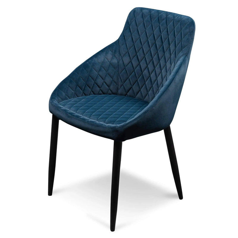 Calibre Dining Chair - Navy Blue Velvet with Black Legs DC6121-ST - Dining ChairsDC6121-ST 1