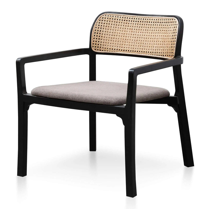 Calibre Fabric Armchair - Caramel Grey with Black Legs LC6039-SD - Arm ChairsLC6039-SD 1