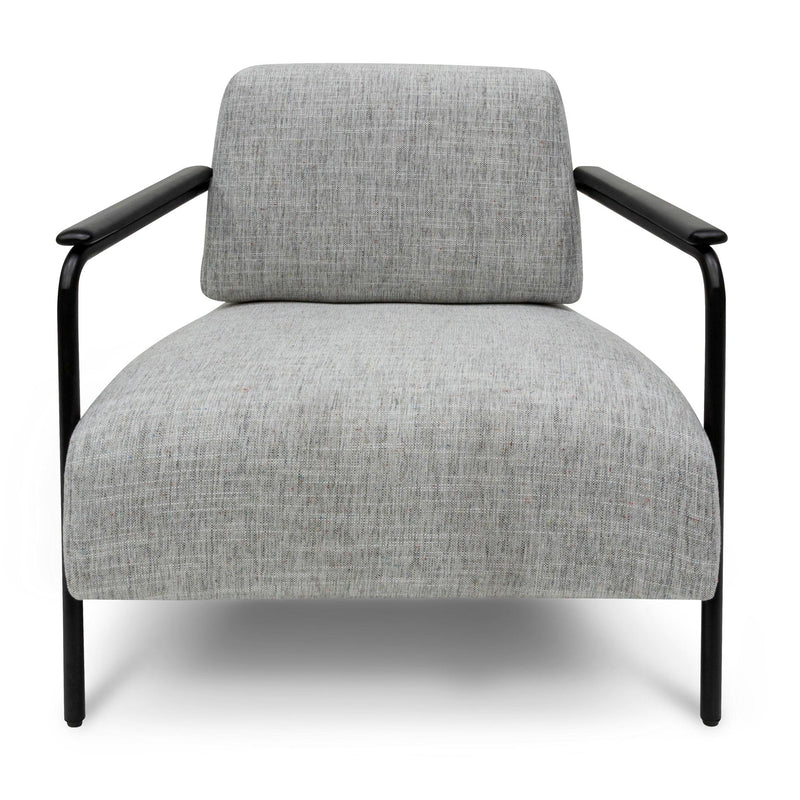 Calibre Fabric Armchair - Light Spec Grey with Black Legs - Arm ChairsLC6961-IG 1