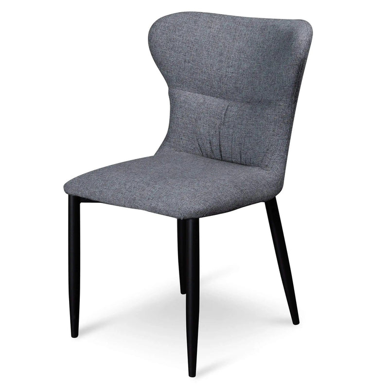 Calibre Fabric Dining Chair - Pebble Grey with Black Legs DC6114-ST - Dining ChairsDC6114-ST 1