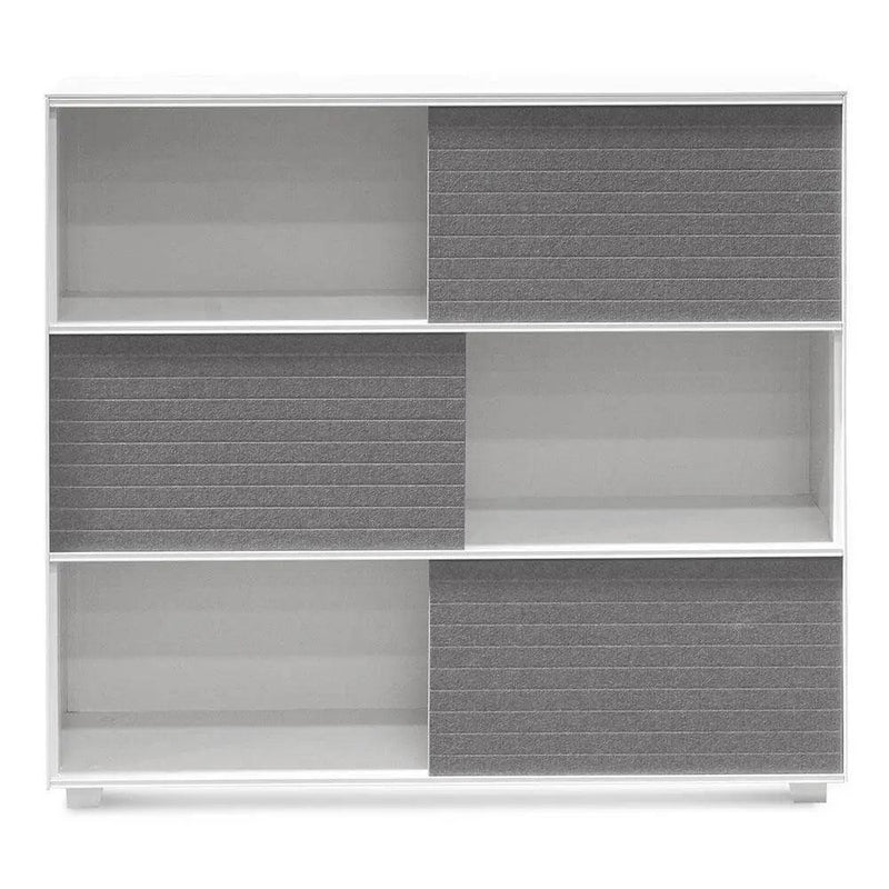Calibre Inter-layered White Storage Cabinet - Grey Doors DT6169-SN - Storage CabinetDT6169-SN 1