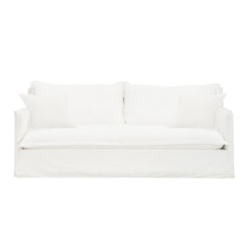 Cove 3 Seater Slip Cover Sofa - White Linen - Sofa330219320294129203 1