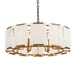 Florence Alabaster Pendant - Round Antique Brass - Chandeliers and Pendants208129320294128053 1