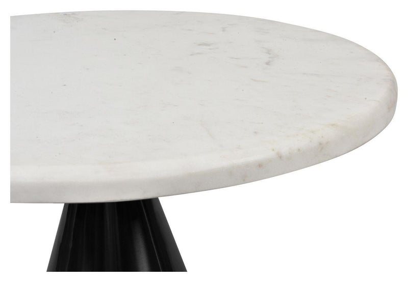 HG Living Pedestal Marble Iron Side Table Black GF88 - Side TableGF889332092133504 1