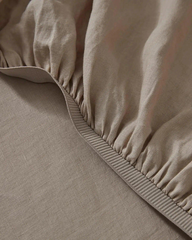 Weave Ravello Linen Fitted Sheet - Shell - Sheets & Pillow CasesDRV16SHEL 1