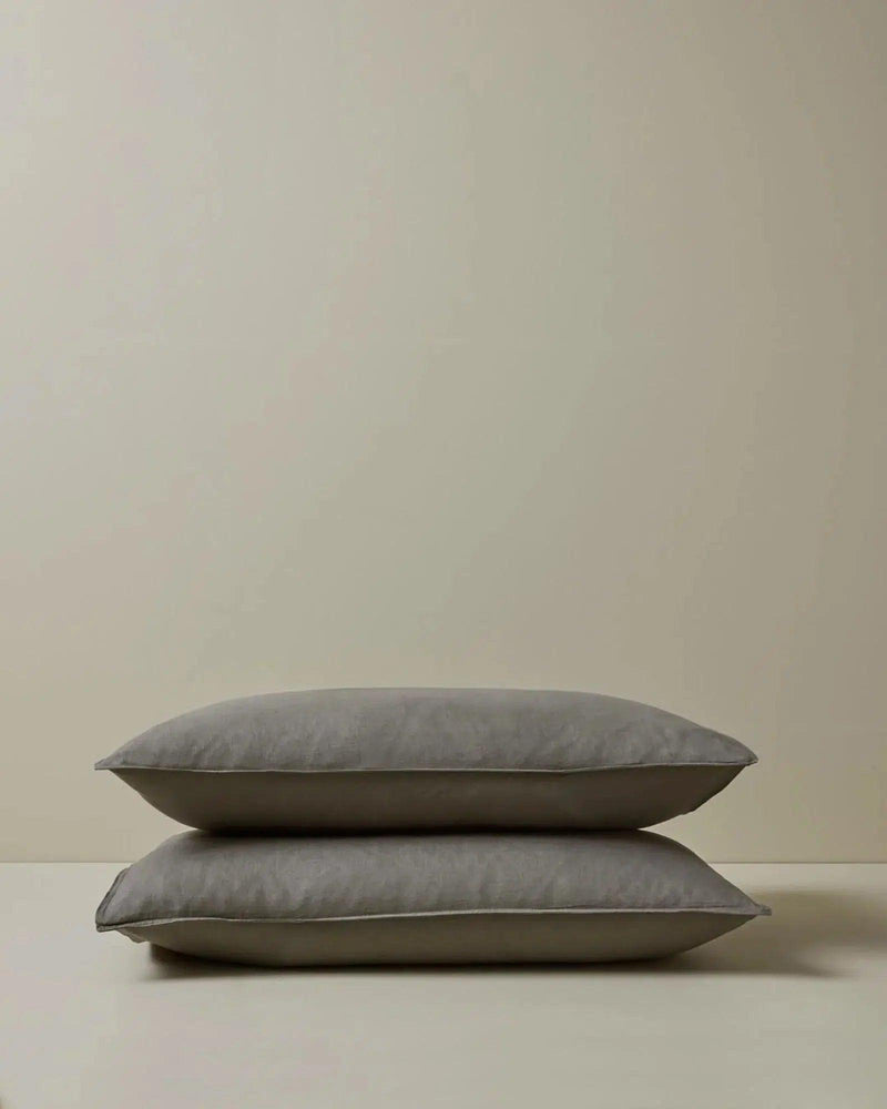 Weave Ravello Linen Pillow Case Pair - Charcoal - Sheets & Pillow CasesDRV18CHAR 1