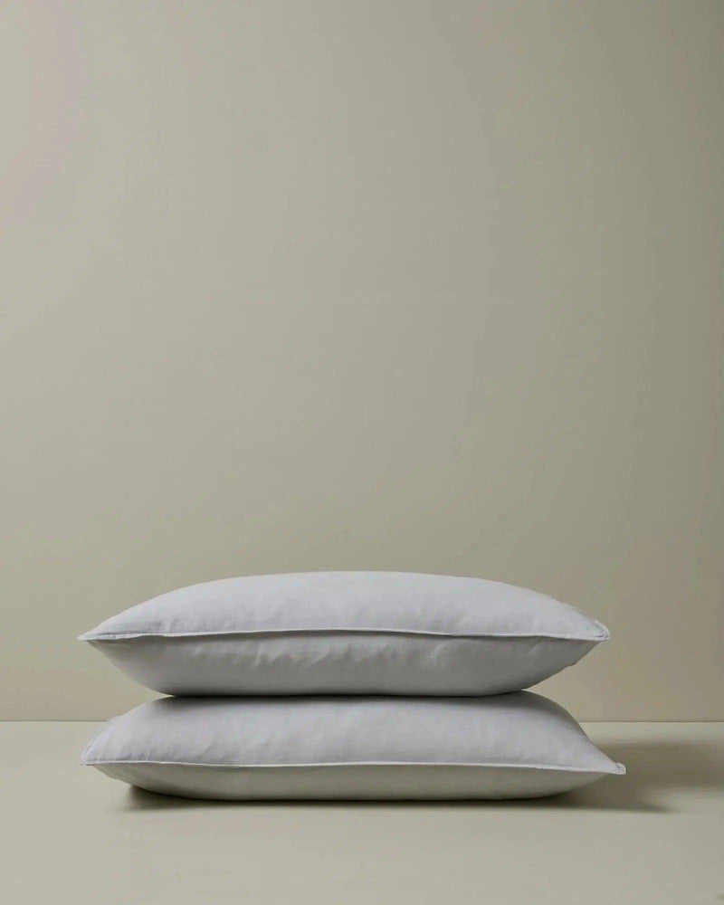 Weave Ravello Linen Pillow Case Pair - Silver - Sheets & Pillow CasesDRV18SILV 1