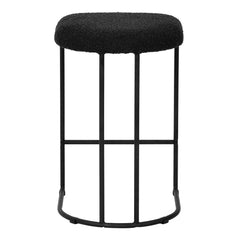 65cm Bar Stool - Black Boucle (Set of 2)-Bar stool-Calibre-Prime Furniture