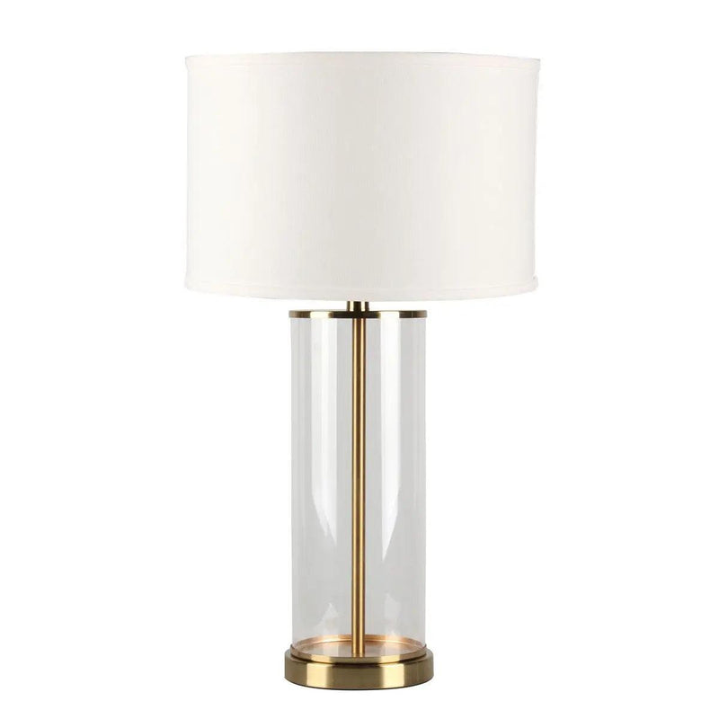 Cafe Lighting & Living Left Bank Table Lamp - Brass w White Shade-Table Lamp and Shade-Cafe Lighting & Living-Prime Furniture