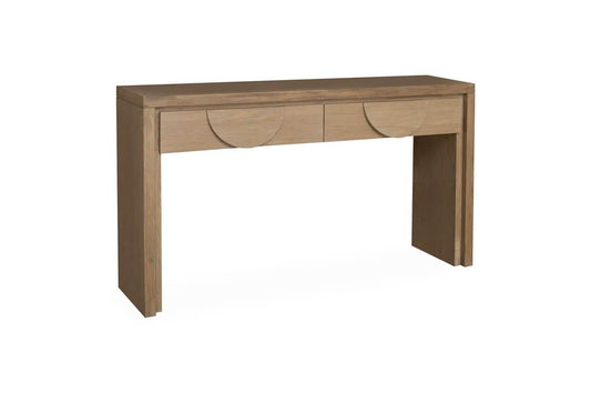 Calibre 140cm Console Table with Drawers - Dusty Oak DT6310-VA-Console Tables-Calibre-Prime Furniture