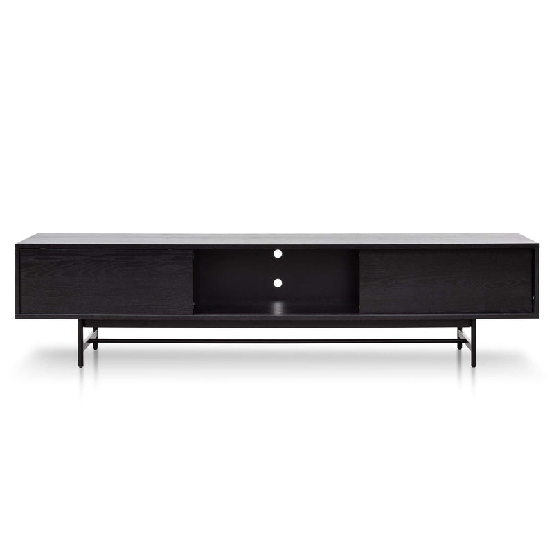 Calibre 2.1m Wooden Entertainment TV Unit - Full Black TV6052-KD-Entertainment Units-Calibre-Prime Furniture