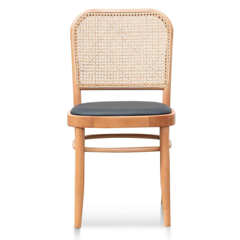 Calibre Black Cushion Dining Chair - Natural Rattan and Frame DC6383-SD-Dining Chairs-Calibre-Prime Furniture