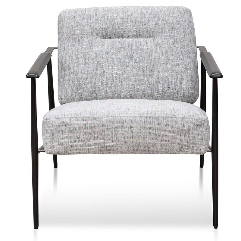 Calibre Fabric Armchair - Light Spec Grey - Black Legs LC6102-IG-Arm Chairs-Calibre-Prime Furniture