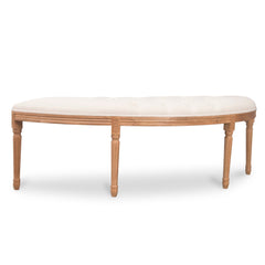 1.48m Oak Bench -Light Beige-Benches-Calibre-Prime Furniture