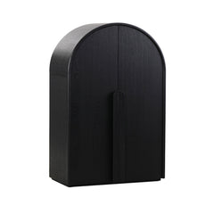 150cm (H) Ash Curve Cabinet - Full Black-Cabinet-Calibre-Prime Furniture