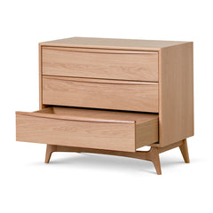 3 Drawer Chest - Natural Oak-Chest Of Drawers-Calibre-Prime Furniture
