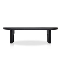 2.8m oval dining table - Black-Dining Table-Calibre-Prime Furniture