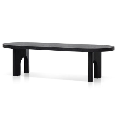 2.8m oval dining table - Black-Dining Table-Calibre-Prime Furniture