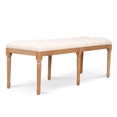 1.3m Oak Bench - Light Beige-Benches-Calibre-Prime Furniture