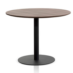 Calibre Round Office Meeting Table - Natural with Black Base-Office Desks-Calibre-Prime Furniture
