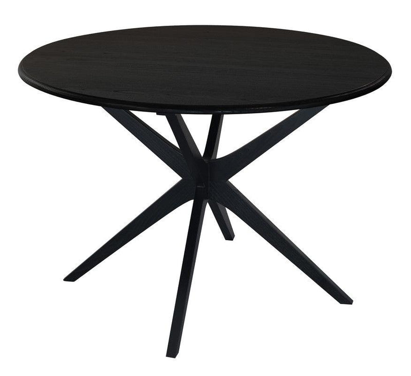 DION Round Dining Table (Black)-Dining Table-Centrum Furniture-Prime Furniture
