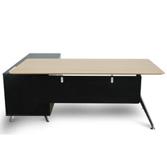 Calibre 1.95m Executive Desk Right Return - Black Frame-Prime Furniture-Prime Furniture