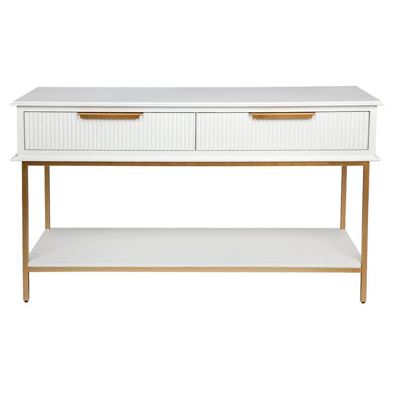 Aimee Console Table - Small White-Coffee Table-Cafe Lighting & Living-Prime Furniture