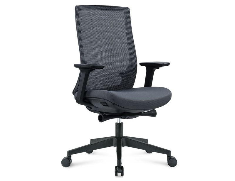 Nebula Office Chair with Adjustable Height - Black Mesh/Frame-Office/Gaming Chairs-Level-Prime Furniture