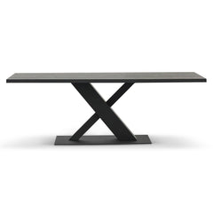 2.2m Dining Table - Full Black - Dining TableDT8430-SI 2