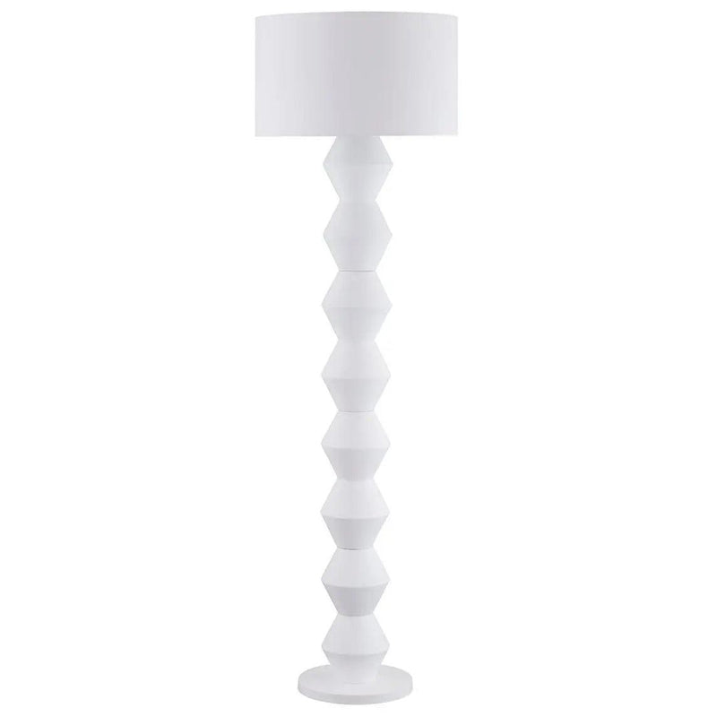 Cafe Lighting & Living Abstract Floor Lamp - White - Base and ShadeB122839320294120101+9320294120354 1
