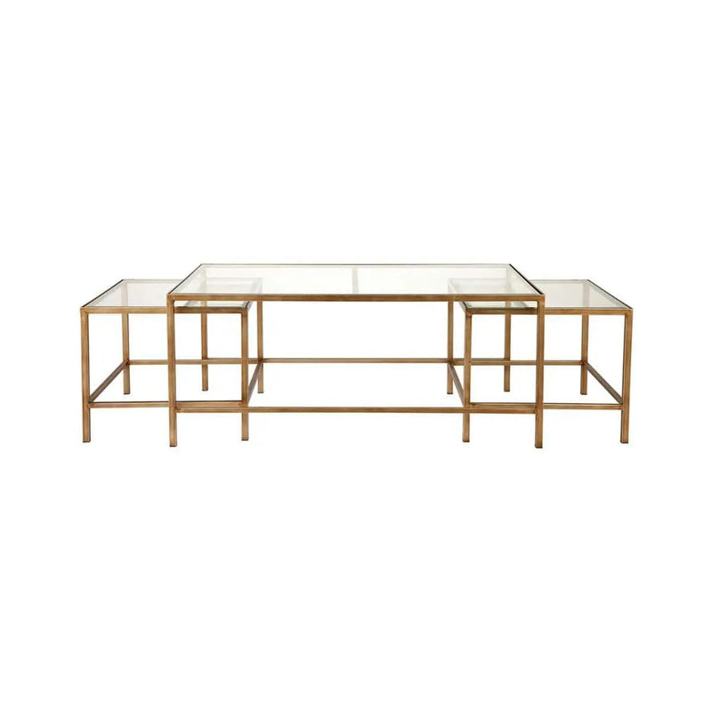 Cafe Lighting & Living Cocktail Glass Nesting Coffee Table - Antique Gold - Coffee Table324069320294117378 1