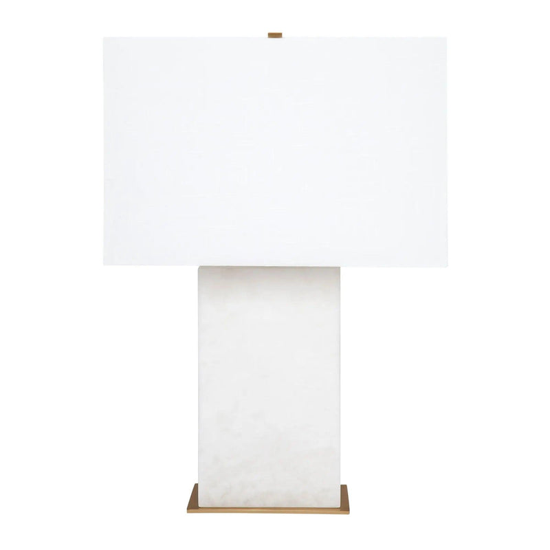 Cafe Lighting & Living Dominique Alabaster Table Lamp - White - Table Lamp and Shade122559320294119112 1