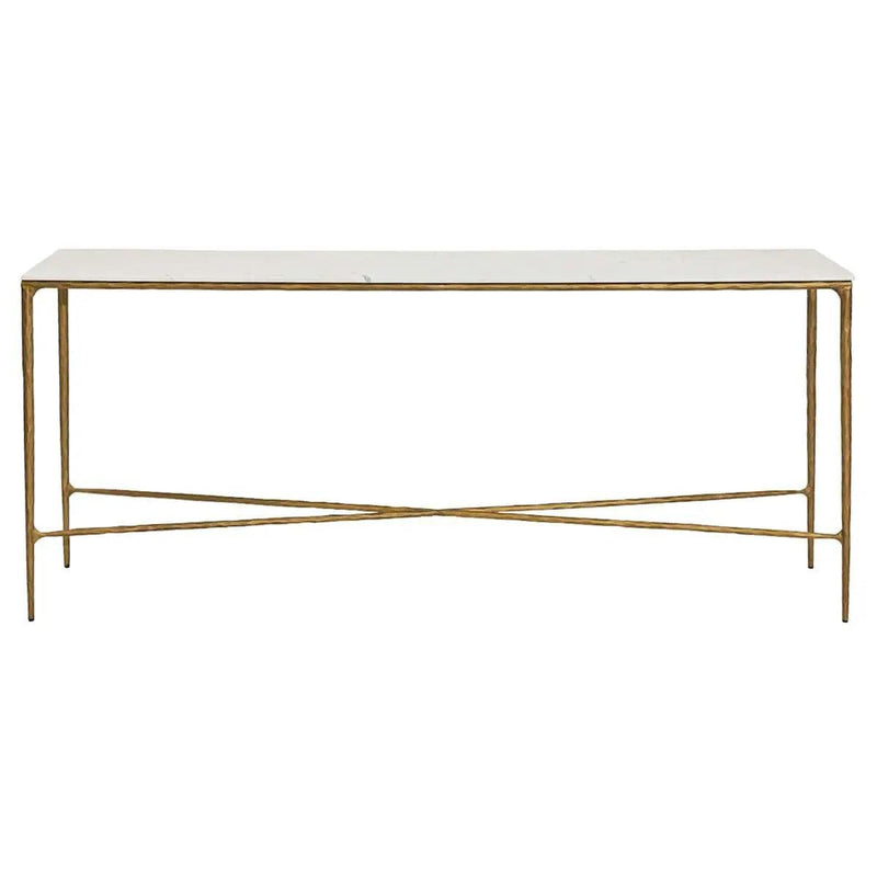 Cafe Lighting & Living Heston Marble Console Table - Large Brass - Console TableB321849320294114414+9320294114421 1