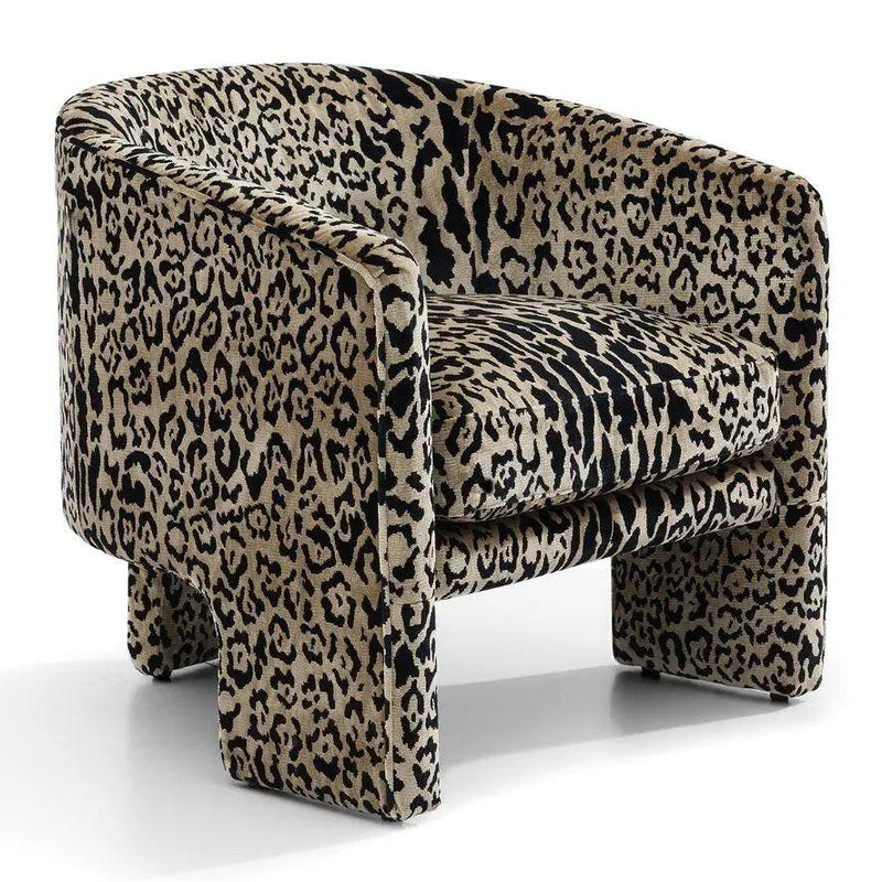 Cafe Lighting & Living Kylie Occasional Chair - Leopard Chenille - Chair325749320294119877 1