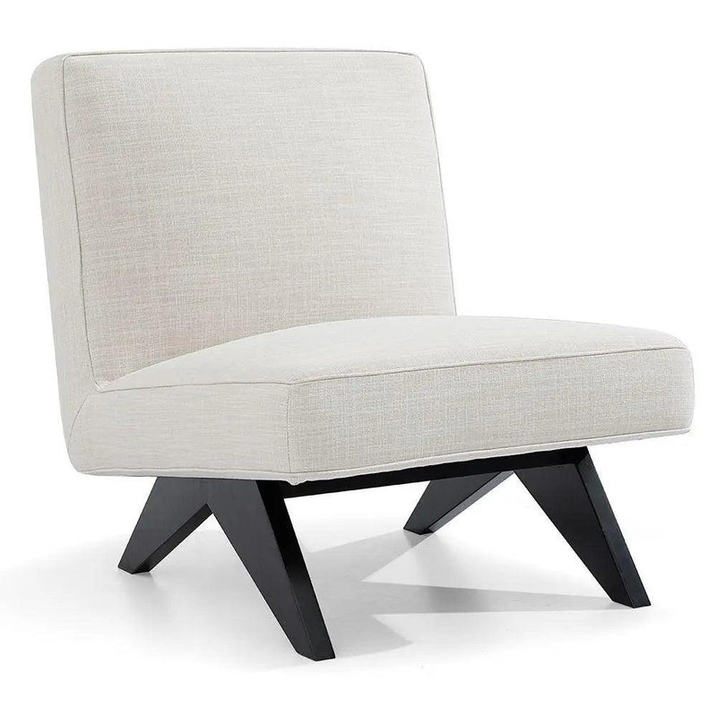 Cafe Lighting & Living Martyn Slipper Chair - Off White Linen - Chair322269320294115794 1