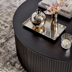Cafe Lighting & Living Nomad Round Coffee Table - Black - Coffee Table323019320294119815 2