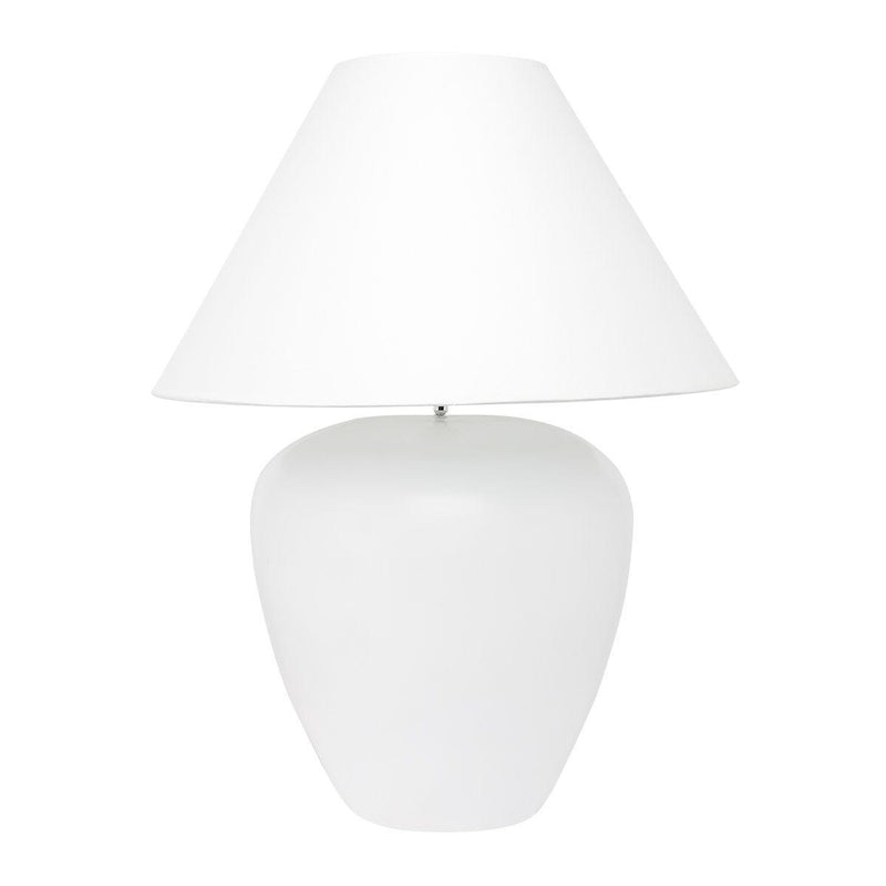 Cafe Lighting & Living Picasso Table Lamp - White w White B13285-Base and Shade-Cafe Lighting & Living-Prime Furniture