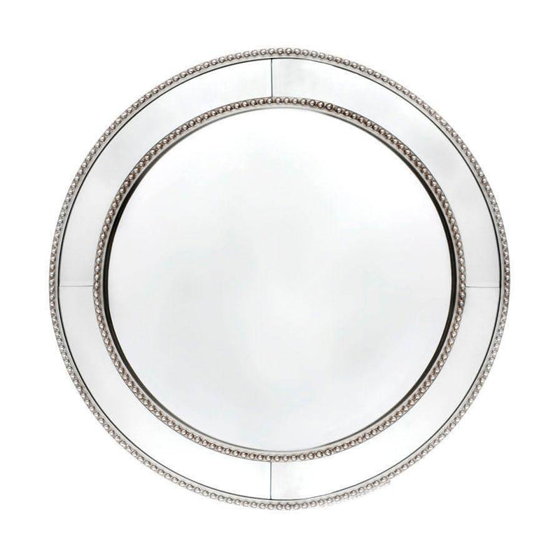 Cafe Lighting & Living Zeta Wall Mirror - Round Antique Silver 40361-Mirror-Cafe Lighting & Living-Prime Furniture
