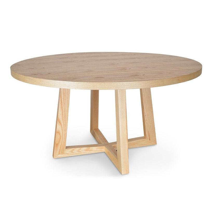 Calibre 1.5m Round Dining Table - Natural-Dining Tables-Calibre-Prime Furniture
