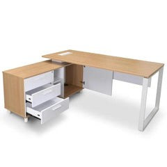 Calibre 180cm Executive Office Desk With Left Return - Natural - Office DesksOT2094-SN 2