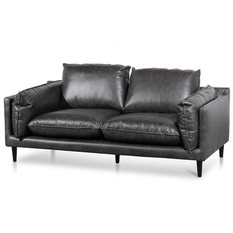 Calibre 2 Seater Leather Sofa - Charcoal LC6252-KSO - SofasLC6252-KSO 1