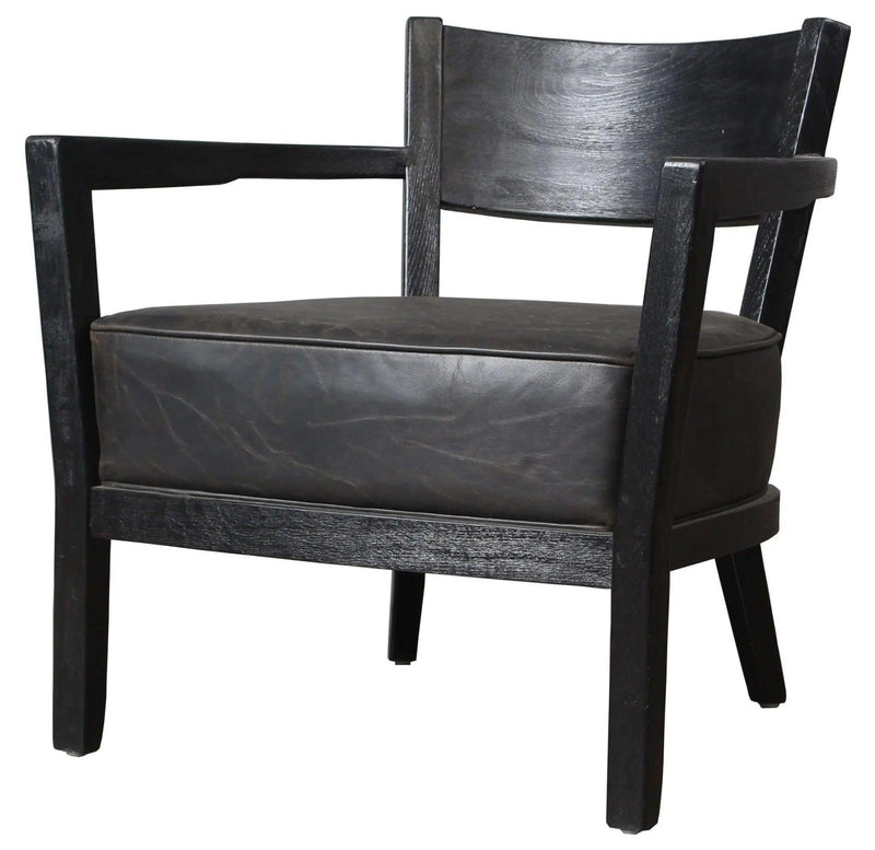 Calibre Black Wooden Armchair - Black PU leather Seat LC6074-CH - Arm ChairsLC6074-CH 1