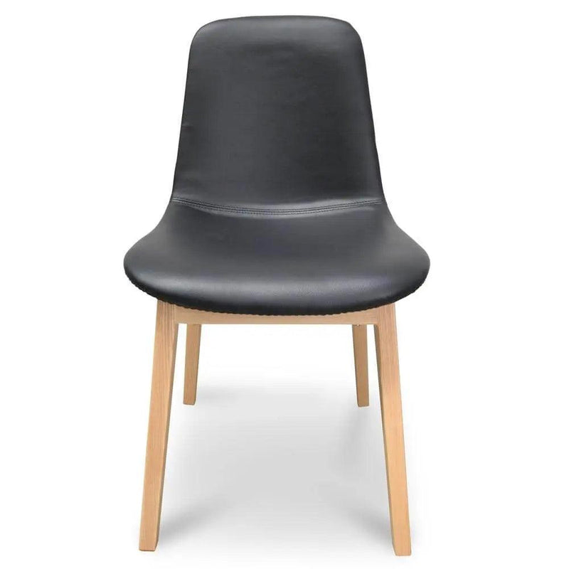 Calibre Cozy Dining Chair - Black PU - Natural Base - Dining ChairsDC2047-SD 1