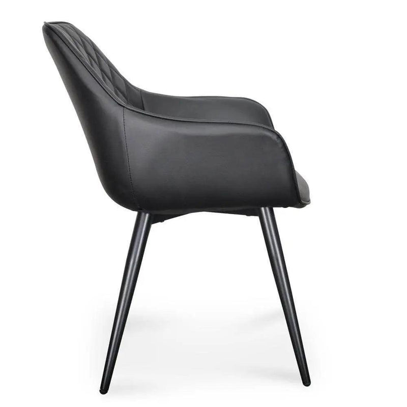 Calibre Dining Chair - Black PU (Set of 2) DC2082-SEx2 - Dining ChairsDC2082-SEx2 1