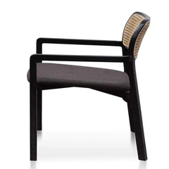 Calibre Fabric Armchair - Anchor Grey with Black Legs LC6038-SD - Arm ChairsLC6038-SD 3